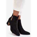 Boto Women's heeled ankle boots with gold details black Kalivra | Shoptok.si