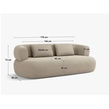Micadoni Temno modra sedežna garnitura iz tkanine bouclé 200 cm Jenny – | Shoptok.si