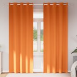 vidaXL Zavese z zavesami 2 pcs Svetlo oranžna 245 x 140 cm Poliester | Shoptok.si