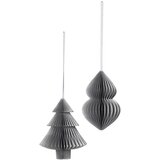Broste Copenhagen Božična dekoracija DECO 'CHRISTMAS MIX' PAPIER X2 Srebrna Cene