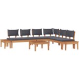  Set vrtne klupe s jastukom 3 pcs Smeđa i tamno siva i smeđa | shoptok.hr