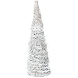 Božična dekoracija CONO FOREST BIANCO H40 Bela