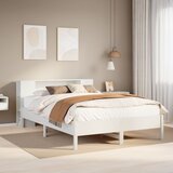 vidaXL Krevet s regalom z knjige bez madraca bijeli 150x200cm borovina Cijene