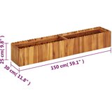  Vrtna posuda za sadnju od masivnog bagremovog drva 150x30x25 cm | Eponuda.ba