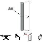 Dabel šarka bravarska za vrata SP3 Ne fi18x90/11,7x25mm DP0 0102215 Cene