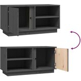 TV TV ormarić sivi 80 x 35 x 40,5 cm od masivne borovine | Eponuda.ba