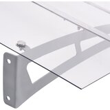 Nadstrešnica za vrata srebrna i prozirna 150 x 90 cm PET | shoptok.hr