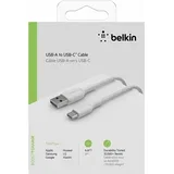 BoostCharge USB-A v USB-C kabel bele barve dolžine 2m