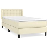  s oprugama i madracem krem 90 x 200 cm od umjetne kože | shoptok.hr