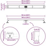  Tuš odtok Stekleni pokrov s 360° sifonom Črna 100 cm, (5000248860) | Shoptok.si