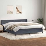 Box Spring krevet s madracem tamno sivi 180x220 cm samt | shoptok.hr