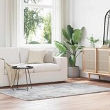 vidaXL Košata preproga svetlo siva 130x200 cm poliester | Shoptok.si