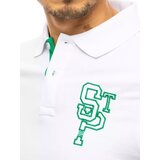 DStreet Koszulka męska polo z haftem biała | shoptok.hr