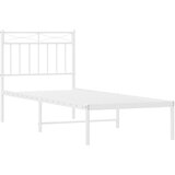 Metalni okvir za krevet s uzglavljem bijeli 80x200 cm | shoptok.hr
