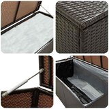  Vrtna kutija za pohranu od poliratana 100 x 50 x 50 cm smeđa | shoptok.hr