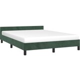  posteljni okvir z vzglavjem temno zelen 140x190 cm žamet, (20739314) | Shoptok.si