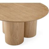 MOME Okrogla klubska mizica v hrastovem dekorju v naravni barvi ø 80 cm Lua – | Shoptok.si