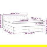 Box spring postelja z vzmetnico svetlo siva 180x200 cm blago, (20791491) | Shoptok.si