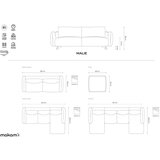 Makamii Svijetlo sivi tabure Malie – | shoptok.hr
