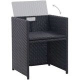 Poli 17-dijelni vrtni blagovaonski set od poliratana crni | shoptok.hr