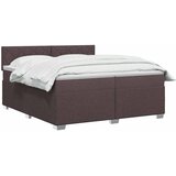  Boxspring krevet s madracem Tamno smeđa 200 x 200 cm Tkanina | shoptok.hr