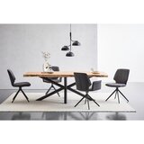Novel STOL, kovina, tekstil siva, temno siva | Shoptok.si