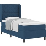 Box Spring postelja z vzmetnico v modri barvi, 90x190 cm, tkanina, (22052672) | Shoptok.si