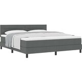 Box Spring Krevet s Madracem Tamnosiva 180x200 cm Tkanina | shoptok.hr