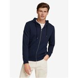 Tom Tailor Dark Blue Mens Zipper Sweatjacket Denim Sweatjacket - Men | Shoptok.si