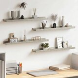  Zidne police 4 kom siva boja betona 60 x 9 x 3 cm | shoptok.hr