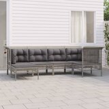 Maison Chic Seti vrtnega pohištva - Vrtna garnitura - Vrtni pohištvo set 6-delna z blazinami siv poli ratan, (21805605) | Shoptok.si
