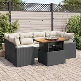 vidaXL 7-dijelni set vrtnih sofa od poliratana s jastucima crni | shoptok.hr