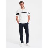 Ombre Men's smart chino SLIM FIT pants - navy blue | Eponuda.ba