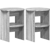  Pomoćni ormarić 2 pcs Sivi Sonoma Ø40 x 50 cm | shoptok.hr