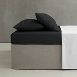 Catherine Lansfield Črna napenjalna rjuha iz perkala 150x200 cm Easy Iron Percale – | Shoptok.si