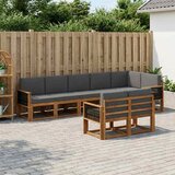 Set vanjskih sofa 8 kom. Prirodna i antracit Poliester | shoptok.hr