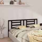 Maison Chic posteljno vzglavje - vzglavna omarica - nočna omarica črno 166x4x100 cm trdna borovina, (21706092) | Shoptok.si
