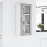  Zidni stakleni ormarić Lucca Betonska siva 40 x 31 x 100 cm | shoptok.hr