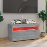 TV ormarić s LED svjetlima siva boja hrasta 75 x 35 x 40 cm | shoptok.hr