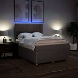 vidaXL Krevet s oprugama i madracem smeđesivi 160x200 cm tkanina | shoptok.hr