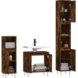  3-dijelni set kupaonskih ormarića boja dimljenog hrasta drveni | Shoptok.si
