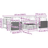  Set vanjskih sofa 7 kom. Prirodna i bež Poliester | shoptok.hr