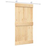 vidaXL Klizna vrata s priborom za montažu 100x210 cm masivna borovina | shoptok.hr