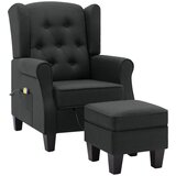 Maison Chic Masažni stol - Relax naslanjač s stolčkom za noge temno sivo blago, (22134211) | Shoptok.si