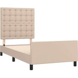  Posteljni okvir z vzglavjem kapučino 100x200 cm umetno usnje, (20902974) | Shoptok.si