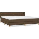 vidaXL Box spring postelja z vzmetnico temno rjav 200x200 cm blago, (20899858) Cene