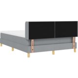  Krevet sa oprugom s jastukom svjetlosive boje 160x200 cm | shoptok.hr