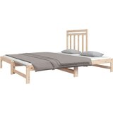  Izvlečna dnevna postelja 2x(90x190) cm trdna borovina, (20724715) | Shoptok.si