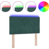  LED vzglavje z LED lučmi Geometrični Temno zelena 80 cm Žamet, (5000043871) | Shoptok.si