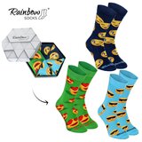 ZOOKSY/RAINBOW SOCKS Rainbow Socks Emoticons Brainy Smiley Lover 3 Pairs | shoptok.hr